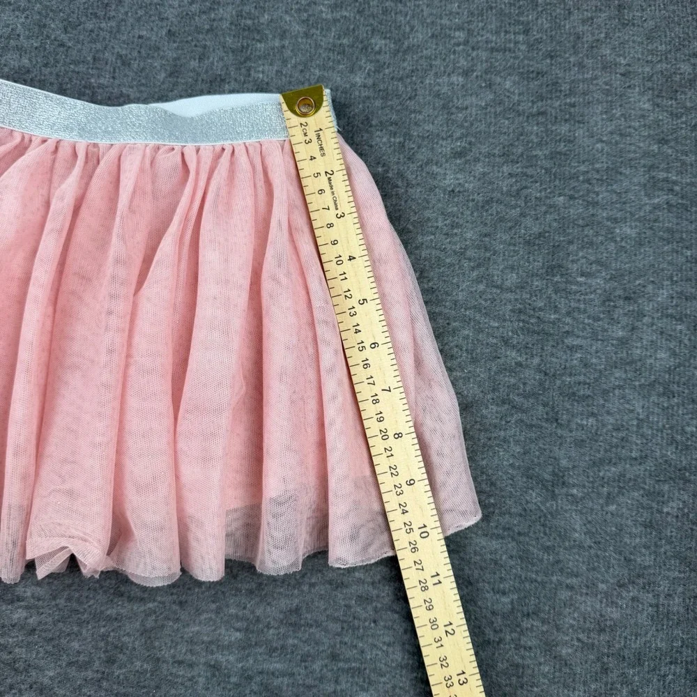 btween‎ Tutu Skirt Girls 3T Pink Silver Glitter Waistband Tulle Skort 20107
